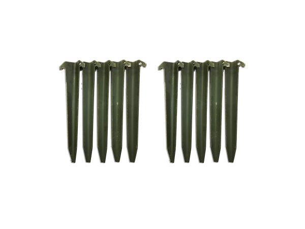 Estacas de tienda US de aluminio, originales – usadas, 10 unidades / UE