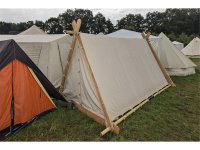 Tienda vikinga natural – tamaño: 220 x 350 x 200 cm