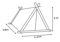 Tienda vikinga natural – tamaño: 220 x 350 x 200 cm
