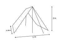 Tienda tipo cuña grande 3 x 2,50 natural