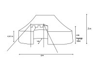 Tienda de campamento 120 – 4 x 6 natural