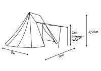 Tienda sajona 5 x 7 natural