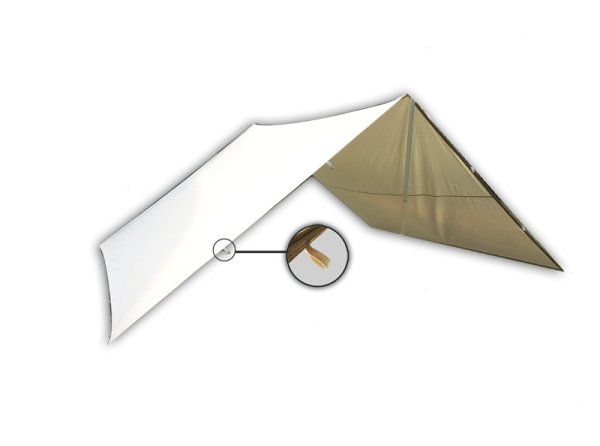 Lona de campamento con presillas, 3 x 5 metros