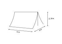 Tienda tipo A natural-albaricoque A-Zelt 235 – 5 x 3 metros