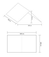 Tienda tipo A 230 – 3 x 5 metros natural, polialgodón
