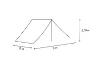 Tienda tipo A 230 – 3 x 5 metros natural, polialgodón