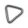 Anilla triangular 6 x 50 mm, acero inoxidable