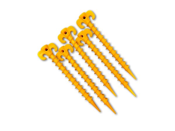 Estacas de tornillo para tienda – pack de 5, naranja