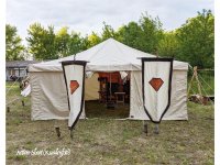 Tienda multiuso GPS 5 x 5 metros natural